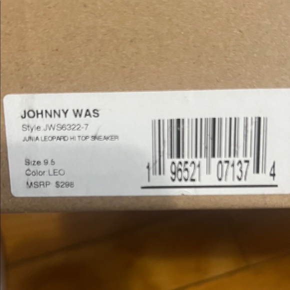 Johnny Was Brown Leopard Sneakers with Floral Embroidery